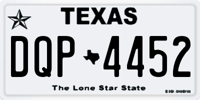TX license plate DQP4452