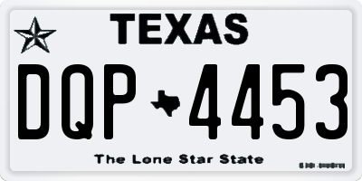 TX license plate DQP4453
