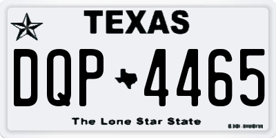 TX license plate DQP4465