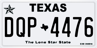 TX license plate DQP4476