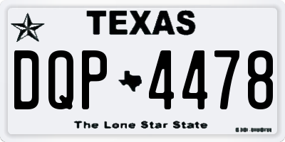 TX license plate DQP4478
