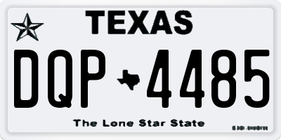 TX license plate DQP4485