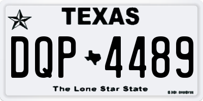 TX license plate DQP4489