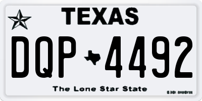 TX license plate DQP4492