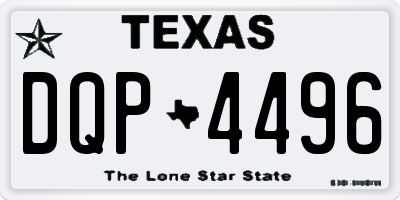 TX license plate DQP4496