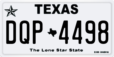 TX license plate DQP4498