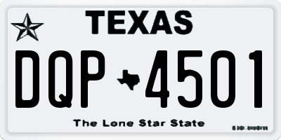 TX license plate DQP4501