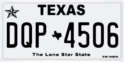 TX license plate DQP4506