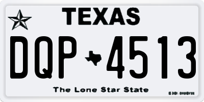 TX license plate DQP4513