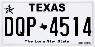 TX license plate DQP4514