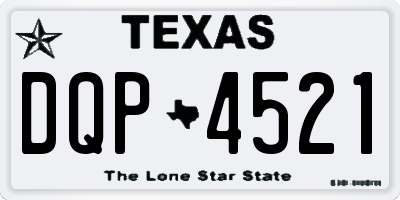 TX license plate DQP4521