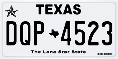 TX license plate DQP4523