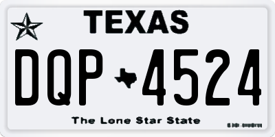 TX license plate DQP4524