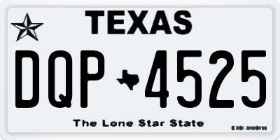 TX license plate DQP4525