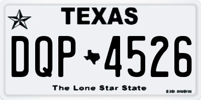 TX license plate DQP4526