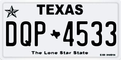 TX license plate DQP4533