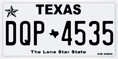 TX license plate DQP4535