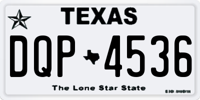 TX license plate DQP4536