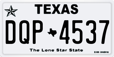 TX license plate DQP4537
