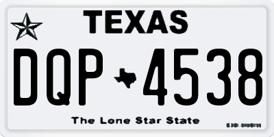 TX license plate DQP4538