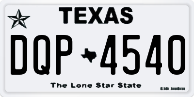 TX license plate DQP4540