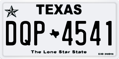 TX license plate DQP4541
