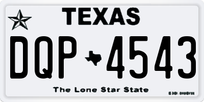 TX license plate DQP4543