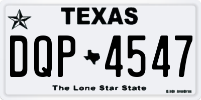 TX license plate DQP4547