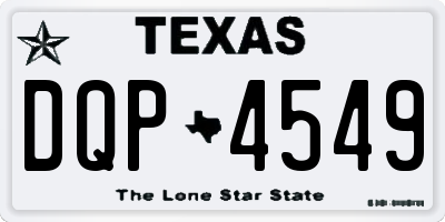TX license plate DQP4549
