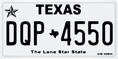 TX license plate DQP4550