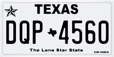 TX license plate DQP4560