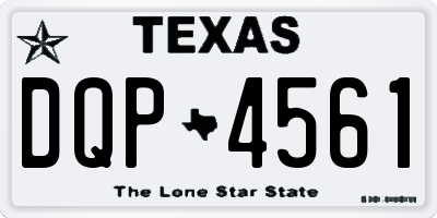 TX license plate DQP4561