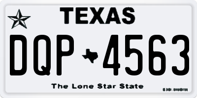 TX license plate DQP4563