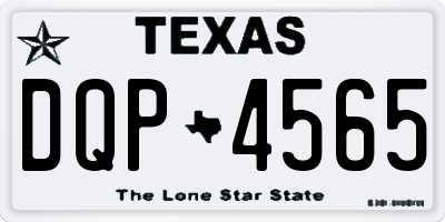 TX license plate DQP4565
