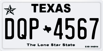 TX license plate DQP4567