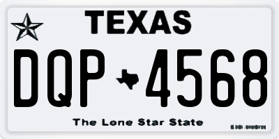 TX license plate DQP4568