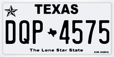 TX license plate DQP4575