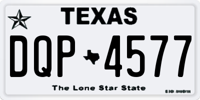 TX license plate DQP4577