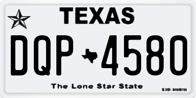 TX license plate DQP4580