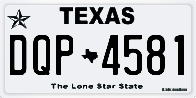 TX license plate DQP4581