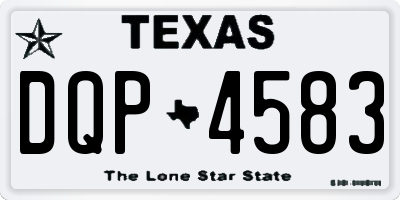 TX license plate DQP4583