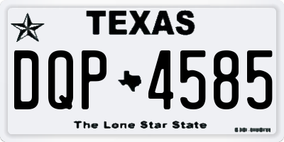 TX license plate DQP4585