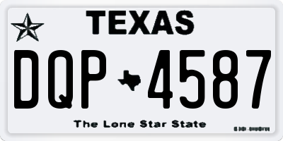 TX license plate DQP4587