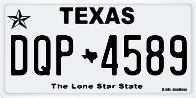 TX license plate DQP4589
