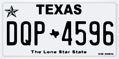 TX license plate DQP4596