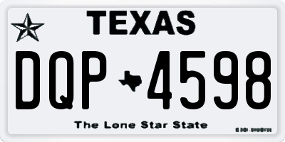 TX license plate DQP4598