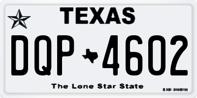 TX license plate DQP4602