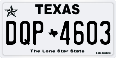 TX license plate DQP4603