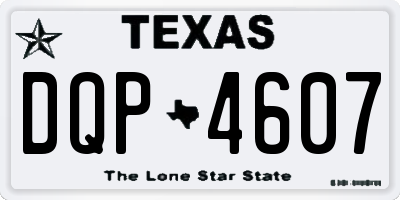 TX license plate DQP4607