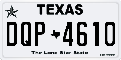 TX license plate DQP4610